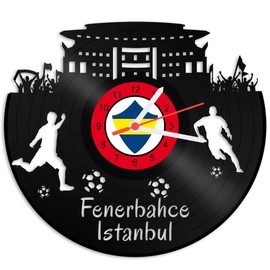 GRAVURZEILE Fenerbahce Istanbul Record Clock - 100% Club Love - Upcycling Design Wall Clock Made of Vinyl Made in Germany
