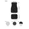 FUIBENG Black Leopard Auto Front & Rear Floor Mat for