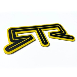 FMS Gear (1) YELLOW RTR Emblem Fits FORD MUSTANG Rear Deck Lid Badge Nameplate Trunk
