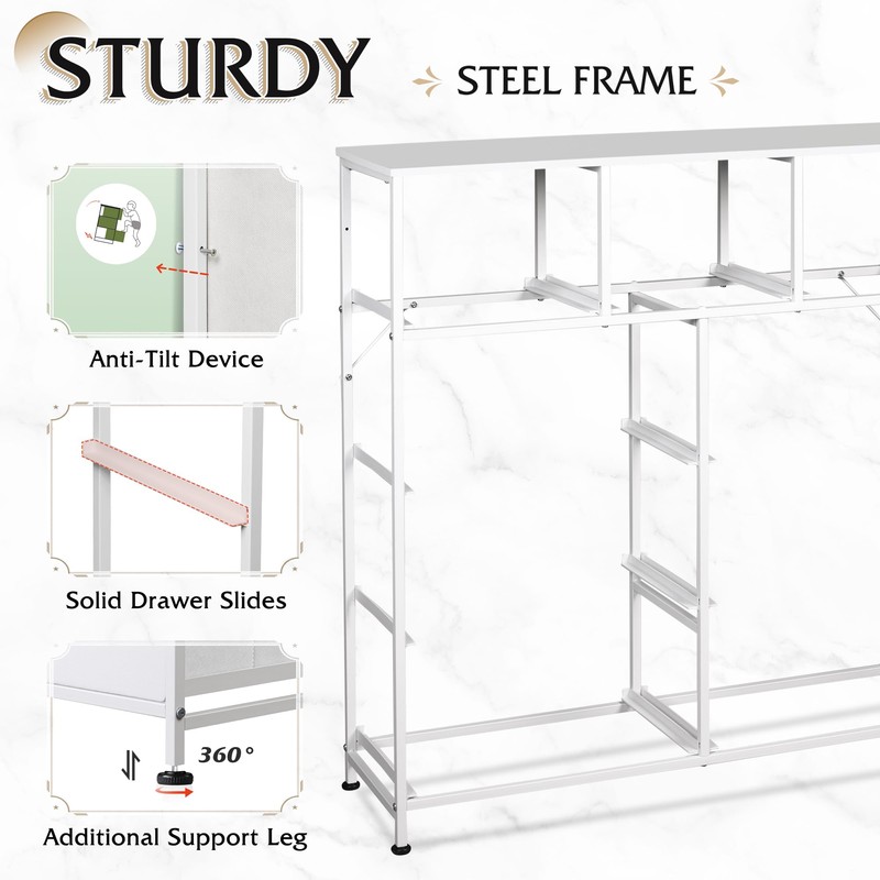 WLIVE 9-Drawer Dresser, Fabric Storage Tower for Bedroom, Hallway, Closet,