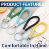 20Pcs Braided Leather Keychain, Leather Rope Car Keychain Key Chain
