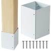 Wanhork 304 Stainless Steel Adjustable Post Protector (Range 3-6in), Protect