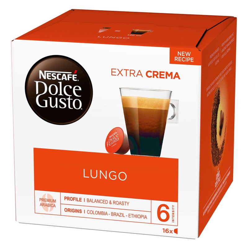 Nescaf? Dolce Gusto Cafe Lungo 16 Capsules (Pack of 3,