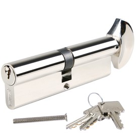 DIDA® 90mm Thumb Turn Euro Cylinder Lock 45T/45 UPVC Barrel Lock with 3 Keys Anti-Pick Anti-Bump Anti-Drill Door Barrel Lock with Key Euro Single Cylinder Lock Barrels High Security BS EN 1303:2005