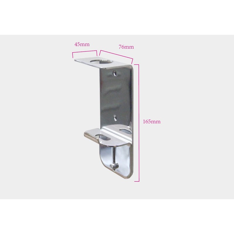 WALL MOUNT SINGLE DISPENSER CHROME HOLDER Ideal for CAREX 250ml