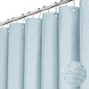 BTTN Fog Blue Shower Curtain - Linen-Look Heavy Duty Waterproof