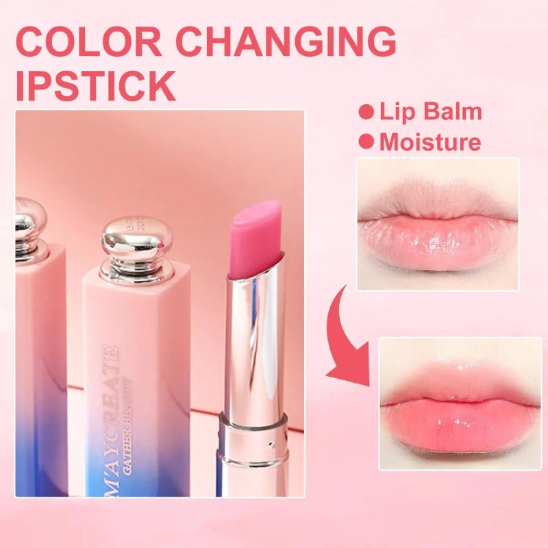 3 Piezas Bálsamo Labial Cambia De Color, Set De Pintalabios