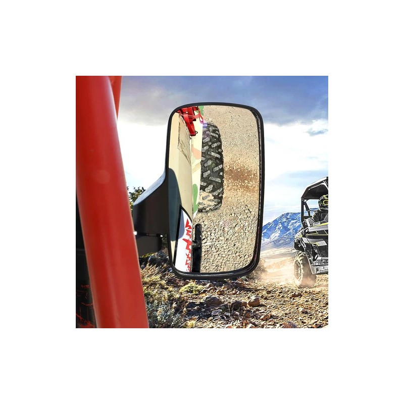 TWOM 1.75"~2" Breakaway Side Mirrors Rear View Mirror Set For