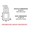 Master Lock 406YLW 406 Dielectric thermoplastic Safety Padlock, Yellow, 9.5