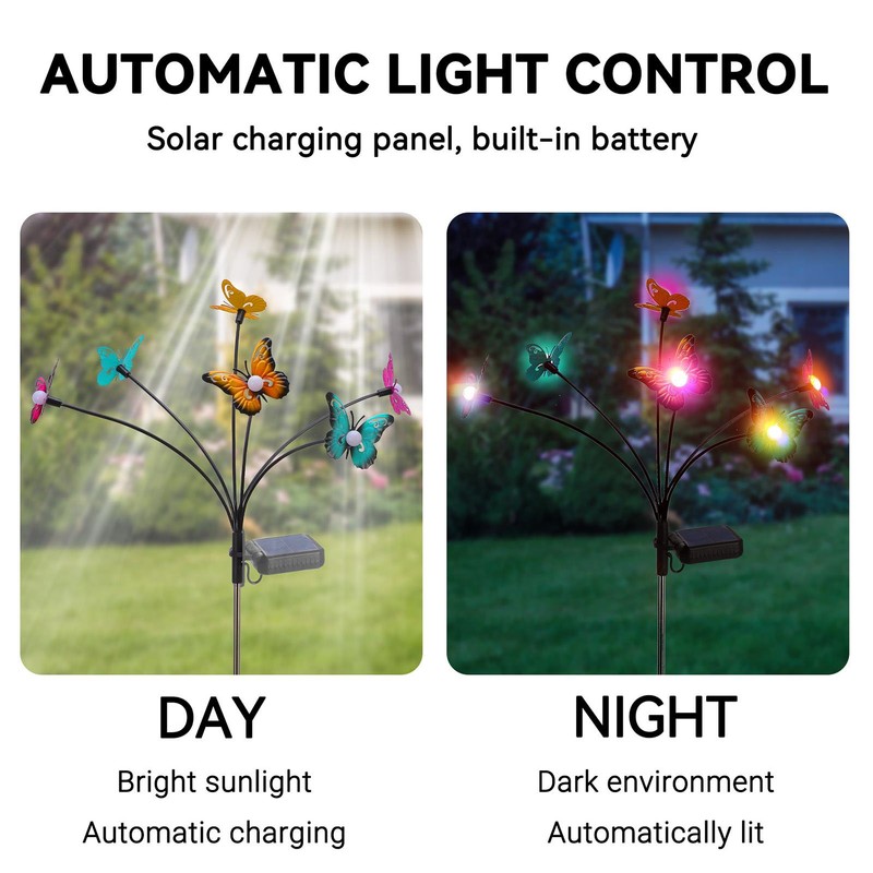 2 Set Solar Powered Garden Lights Patio Outdoor Waterproof Decorative