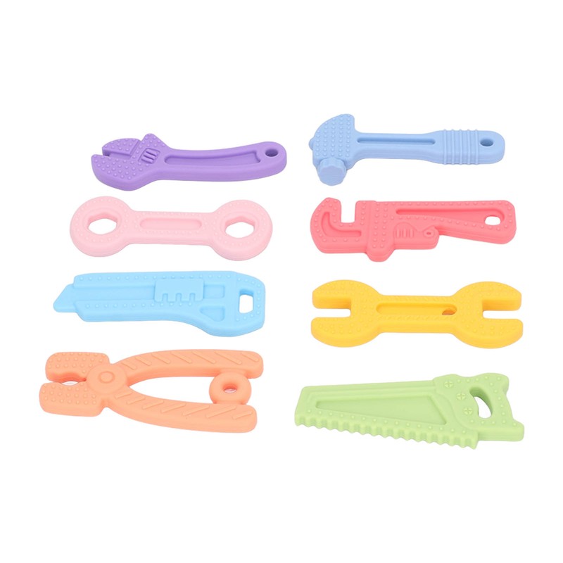 8Pcs Silicone Baby Teether Toys Soothe Babies Sore Gums Soft