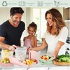 FeBohao Sandwich Container with Lid Plastic Snack Box Reusable Snack
