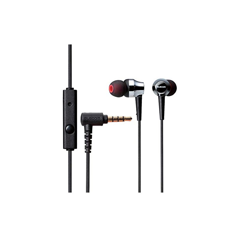 Elecom Stereo Headphone (with Microphone)/Canal/10.0mm/Black