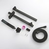 BEIYI Matte Black Hand Shower with Slide Bar High Pressure