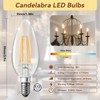 TJOY LED Candelabra Bulbs Dimmable, 60W Equivalent Chandelier Light Bulb,
