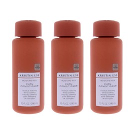 Kristin Ess Hair Moisture Rich Curl Conditioner for Curly + Wavy Hair, Curly Hair Product, Detangler, For Dry Damaged Hair, Vegan, Sulfate, Paraben and Silicone Free, Color + Keratin Safe, 10 fl. oz. (Pack of 3)