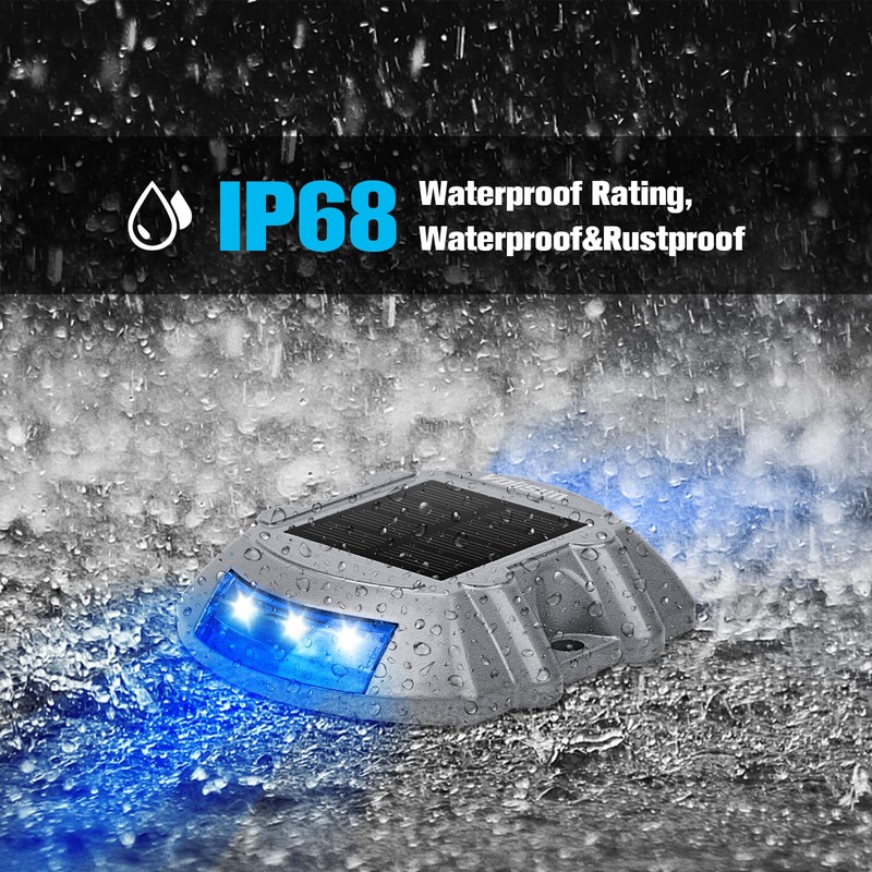VOLISUN Solar Deck Lights Driveway Dock Lights, 8-Pack Led IP68