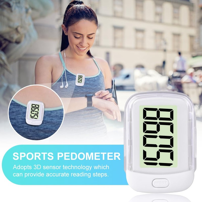 Flintronic Big Screen Pedometer White