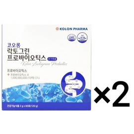코오롱 락토그린 프로바이오틱스 온가족용 60포 2개 Kolon Lactogreen Probiotics Family Pack 60 Sachets 2 Units