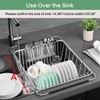 Fanbsy Large Dish Drainer Rack in Sink Adjustable, Expandable 304