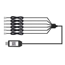 6 in 1 USB Acrylic Interior Car Lights Controller with Button Control, Dreamcolor Car Ambient Lighting Kit Replacement, Inside LED Accessories for Vehicle (Only USB 6 in 1 Controller with Button)