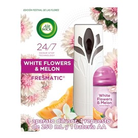 Air Wick® Freshmatic® Aromatizante De Ambiente Automático, Aparato + Repuesto Aroma Pétalos de Dalia de 250 ml