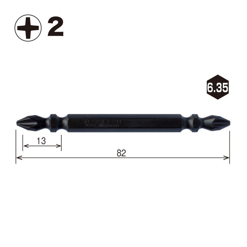 Vessel Double-Ended Sakisbo Bit with Magnet for Tapping Drill Screws