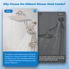 Hibbent cUPC Certified All Metal 10" Rainfall Showerhead Combo, High