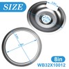 WB32X10013 WB32X10012 Chrome Stove Burner Drip Pan Set 4-Pack Fits