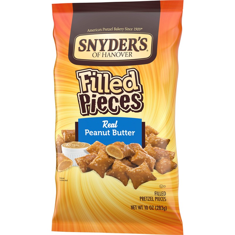 Snyder's Of Hanover Filled Pretzels, Peanut Butter, 10 Ounce (Pack