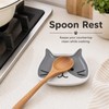 Cat-Shaped Spoon Rest, Ceramic Spoon Rest for Kitchen Counter Stove