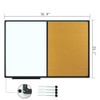 JILoffice White Board & Bulletin Corkboard Combination, Combo Board 36