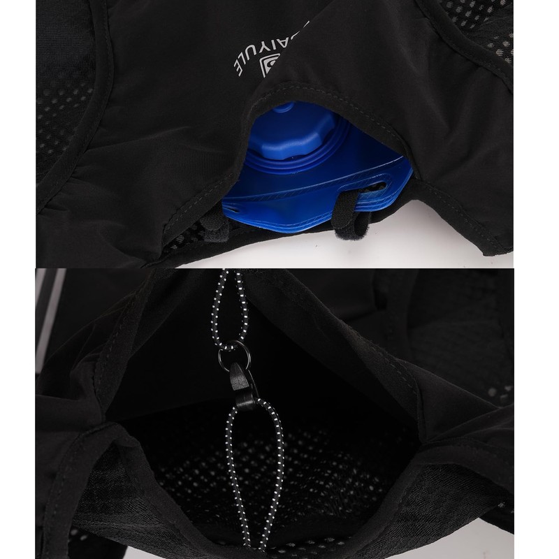 BBAIYULE Hydration Running Vest, 470ml Water Bottle, 9 Pockets, Reflective