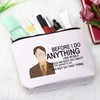 Dwight Funny Quote Canvas Zipper Pouch Before I Do Anything