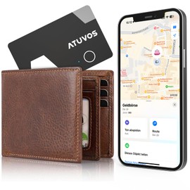 ATUVOS Wallet Tracker Card Thin 1.6 mm, Smart Bluetooth Air Tag Card Compatible with Apple Where is? App (iOS Only, Android Not Supported), Item Finder for Travel Suitcase/Purse/Suitcase/Bags and More