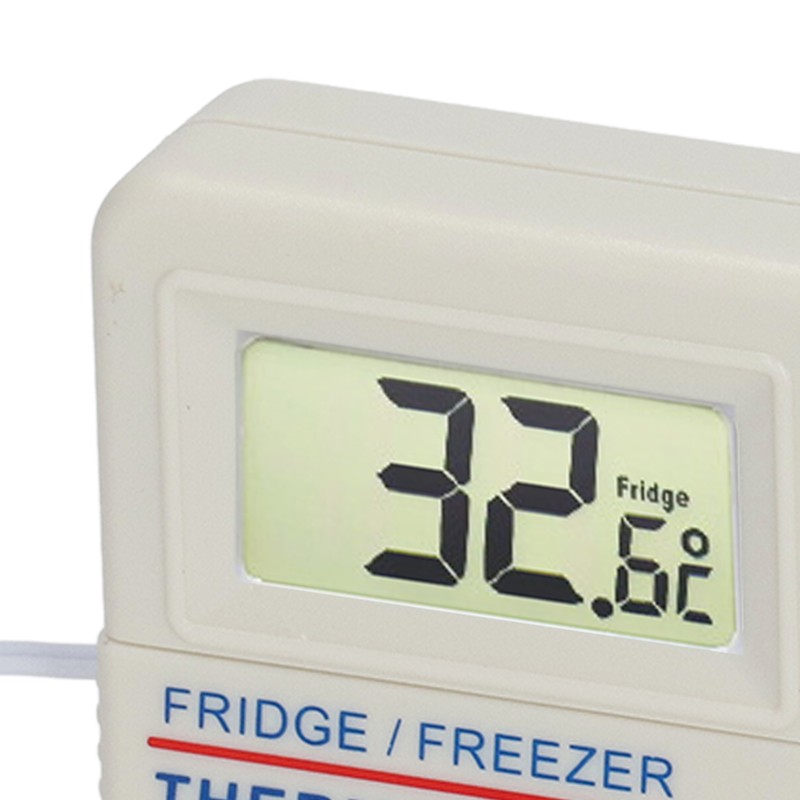 Refrigerator Thermometer Digital Fridge Freezer Temperature Meter Magnetic Back with
