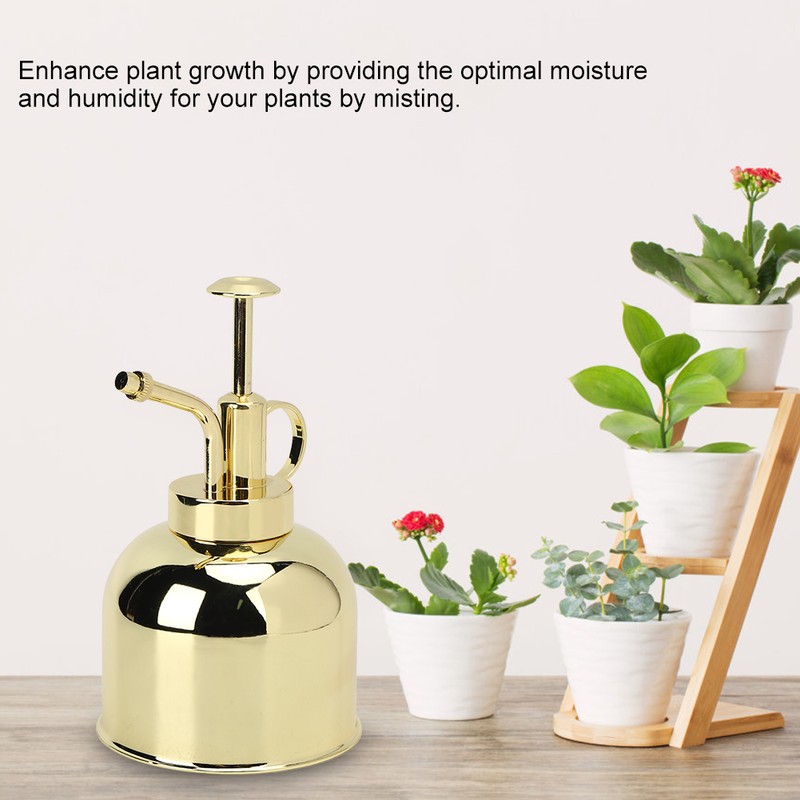 Stainless Steel Hand Pressure Plant Flower Watering Pot Spray Bottle