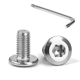 Tunejoy Trox Flat Head Screws M5 x 10 mm Flat Head Screws Stainless Steel A2 V2A Furniture Screws Hexagon Socket Full Thread with T25 Allen Key Pack of 20