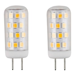 CBconcept UL Listed, G8 LED Light Bulb (Standard 37mm Length), 2 Pack, 3 Watt, 310 Lumen, Not Dimmable, Pure White 6000K, 360 degree Beam Angle, 35W Equivalent, JCD Halogen Replacement Bulb