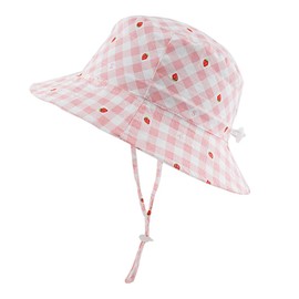 KeepSa 100% Baumwolle Sonnenhut Baby Mädchen Jungen Kinder Sommer Kinderhut Fischerhut mit Breite Krempe