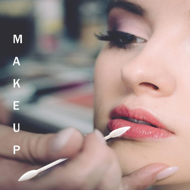 1000 Pieces Precision Tips,Double Pointed Cotton Swabs with Paper Stick