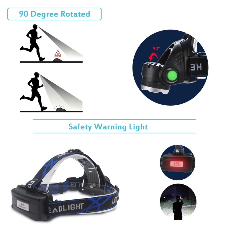TotaLohan 4 in 1 Multicolor Headlamp 800 Lumen Zoomable One