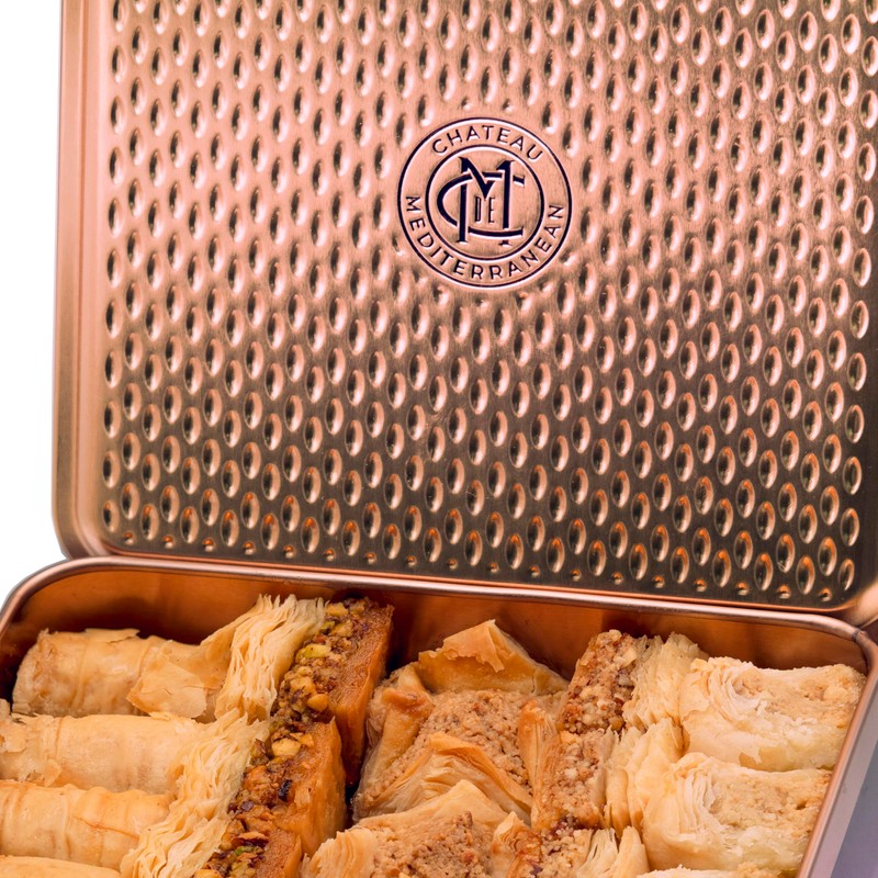 Vegan Baklava Tin Selection 500g, Approx 27 pieces of Baklawa,