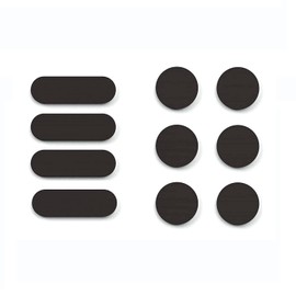 Fundas universales para cámara web, accesorio de protección de privacidad, sin aplicación de residuos, cierre seguro de visualización, puntos y barras, 20 piezas, color negro