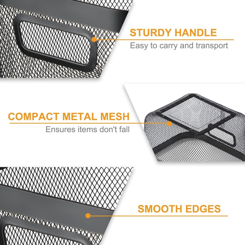 MorningRo 4 Pack Metal Mesh Basket with Hollow Handles 11