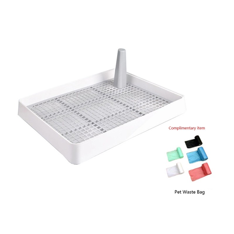 Litter Pan with Grid Dog Training Pan Cage with Toilet