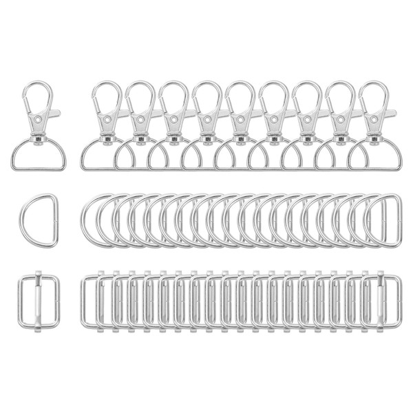 sourcing map 50 Pcs Key Chain Swivel Hook Set, Keychain