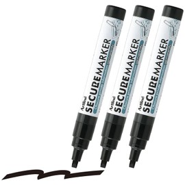 Artline Secure Marker Redacting Pen | Blackout Marker | Blacks Out Private Information | Convenient 3-Pack