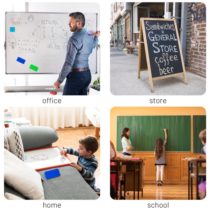 8pcs Thick Sticky Pad Dry Eraser, Whiteboard Eraser Blackboard Eraser,