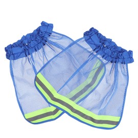 Outanaya 2pcs Breathable Construction Hat Neck Shield Reflective Strips Sun Shade Cover for Outdoor Work Easy to Install and Highly Ventilated Suitable for Gardening and Camping